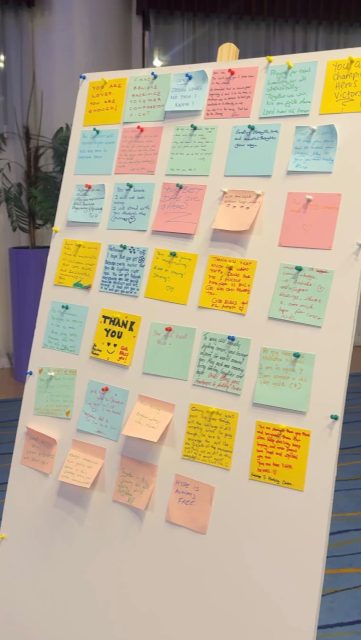 At our Annual Gala Dinner earlier this year, held at @movenpicknairobi, we invited our guests to take a moment to write words of encouragement for the children and families who would come through the doors of 1 Hope House.

We passed around sticky notes, and what started as a simple gesture became something much more meaningful. Messages of strength, love and hope that now have a place at the house.

For a child or caregiver arriving from far away for treatment, seeing these messages can be a small reminder that they are not alone. We love this initiative because it shows that hope is something we can all contribute to. A few words, written from the heart, can stay with someone long after they are written.

One little note. One big message. YOU ARE NOT ALONE.💛🎗️

#HopeForCancerKids #1HopeHouse #ChildhoodCancer #ChildhoodCancerAwareness #Hope