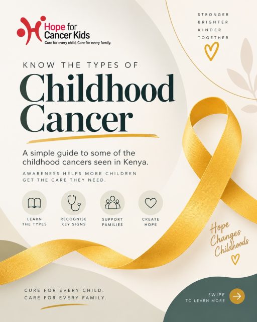 This September, we’re encouraging parents, caregivers and communities to stay informed and pay attention to changes that are unusual, unexplained or persistent. If something doesn’t feel right, seeking medical advice is an important step.

Swipe through, learn the signs, and share the information with someone who may need it.🎗️💛

For more information about childhood cancer and our work:
📞 +254 740 091 695 | +254 790 749 383
📧 adm@hope4cancerkids.org

#HopeForCancerKids #ChildhoodCancerAwareness #ChildhoodCancer #KnowTheSigns #ChildhoodCancerAwarenessMonth