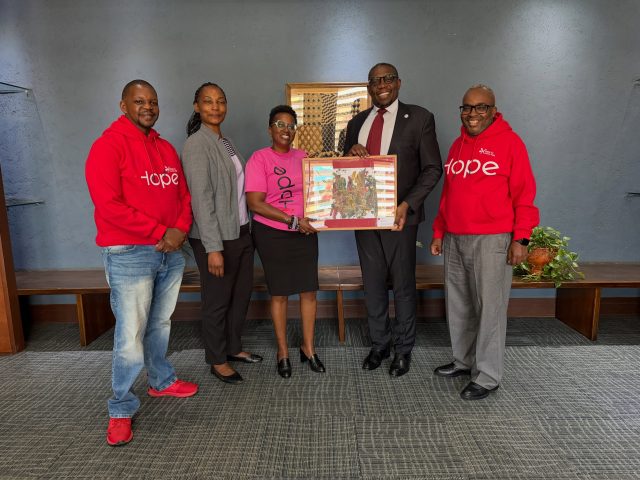 We paid a courtesy call to Mr. Geoffrey Odundo, Group MD & CEO of @nationmediagroup (NMG), to express our appreciation for NMG’s continued support and explore opportunities to strengthen our partnership in supporting children affected by childhood cancer.

As a token of appreciation, we presented Mr. Odundo with The Battle, a beautiful piece of artwork created by Promise, an 11-year-old child who has experienced childhood cancer and is now in remission.

His artwork captures the chaos and challenges of the cancer journey, yet carries a powerful message: even in the midst of the battle, there is hope.

Promise dreams of one day working in a hospital, perhaps even becoming a doctor himself. His story reminds us why we do what we do and the difference that strong partnerships can make in the lives of children and their families.

We look forward to deepening our collaboration with NMG as we continue working towards a future where more children and families affected by childhood cancer can access the care and support they need.

Pictured from left to right:

* Sidney Chahonyo – Childhood Cancer Survivor & Fundraising Director, HCK (@schahonyo)
* Dr. Matilda Maseno – Executive Director, HCK (@matildamaseno)
* Kanyi Ohawa – Board Chair, HCK (@kanyiohawa) 
* Geoffrey Odundo – Group MD & CEO, Nation Media Group 
* Willie Njoroge – Father of a Childhood Cancer Survivor & Vice Chair, HCK 

Where you live should not determine if you live. 💛🎗️

#Art4Life #HopeForCancerKids #ChildhoodCancer #ChildhoodCancerAwareness